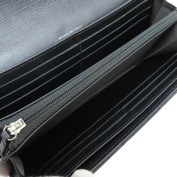 CHANEL Gray Caviar Leather Logo Wallet - Picture 5 of 11